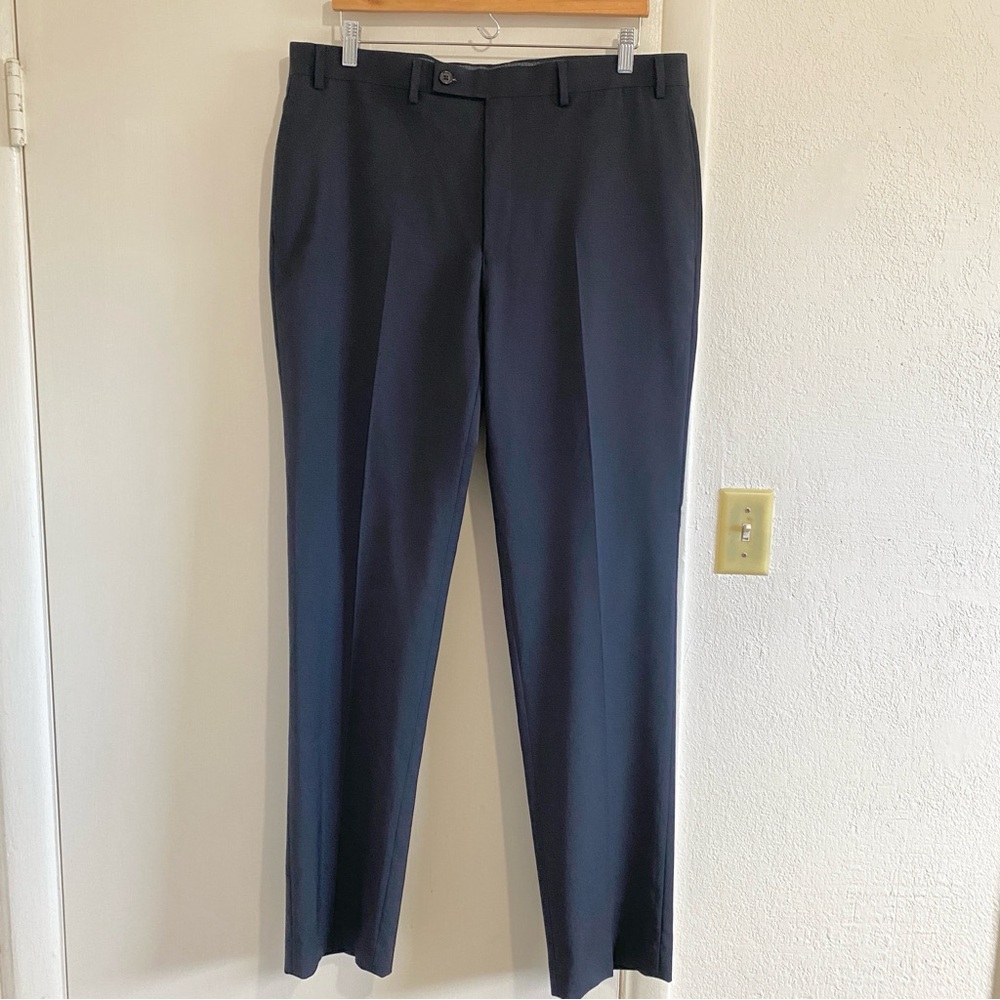 Lauren Ralph Lauren High Performance Wool Dress Pants 36x34 Classic Fit Navy - Picture 1 of 11